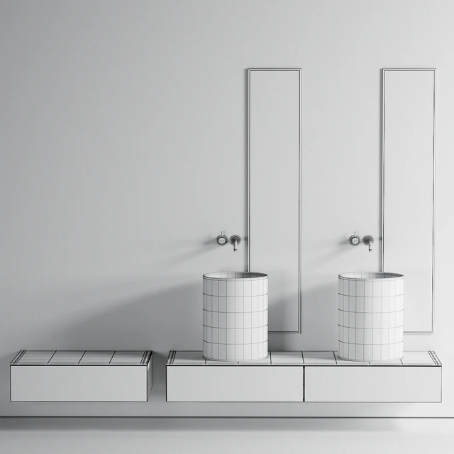 GALASSIA Core Countertop Ceramic Washbasin Set 1 — Descargar