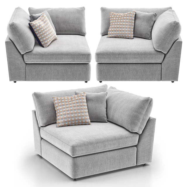 LOUNGE II PETITE Outdoor Upholstered Corner Chair — Descargar