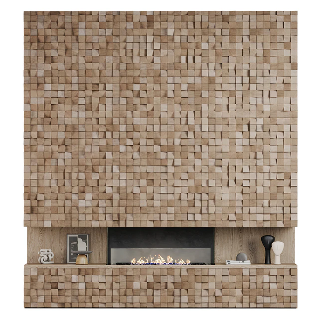 Decorative wall with EcoSmart Fire 2 fireplace — Descargar