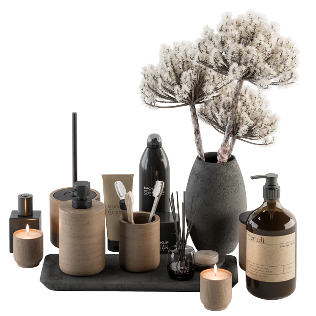 Bathroom accessory Set with Bouquet Set 19 — Descargar