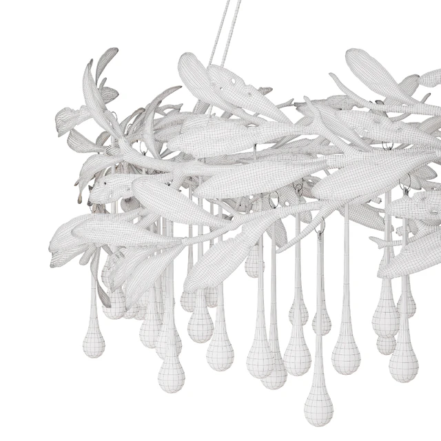 Chandelier in the form of drops and leaves OLIVIA — Descargar