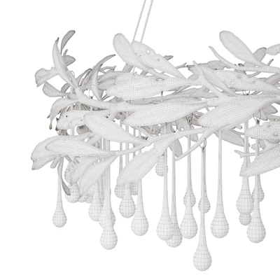 Chandelier in the form of drops and leaves OLIVIA — Ver 3