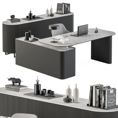 Boss Desk Black and Gray - Office Furniture 236 — Ver 5