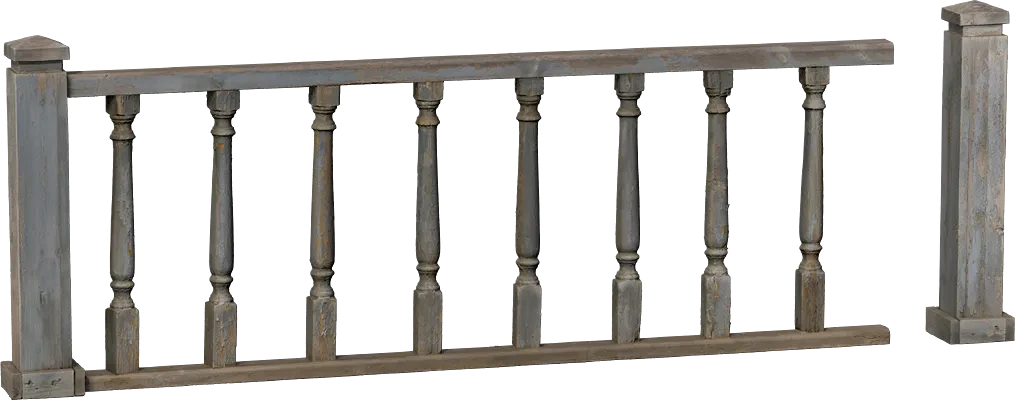 modular wooden railing 001 — Скачать