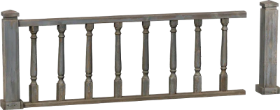 modular wooden railing 001 — Скачать