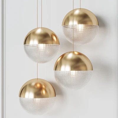 Pendant lamp Lee Broom LENS FLAIR PENDANT LIGHT Brass — Ver 2