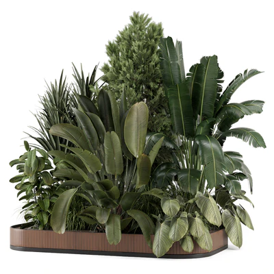 Outdoor Garden Set Bush and Tree 2615 — Ver 3