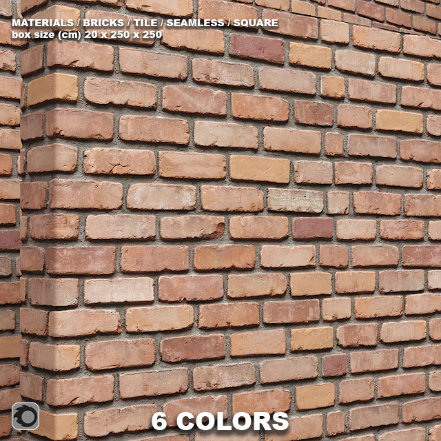 Material (seamless) - brick, tile set 12 — Descargar