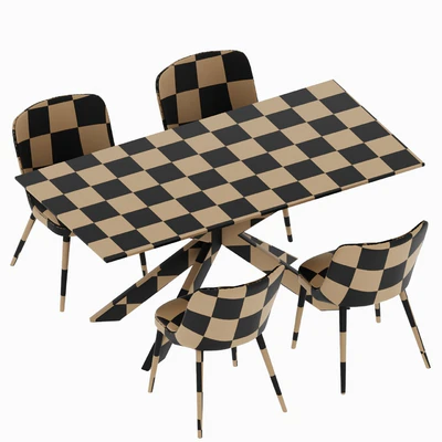 Marlene chair and Sintered x Asterisk Dining Table — Ver 6