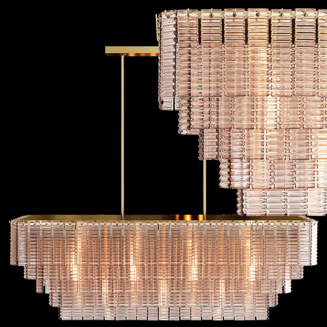 Restoration Hardware SIRENE LINEAR CHANDELIER 54 Brass Clear Glass — Скачать