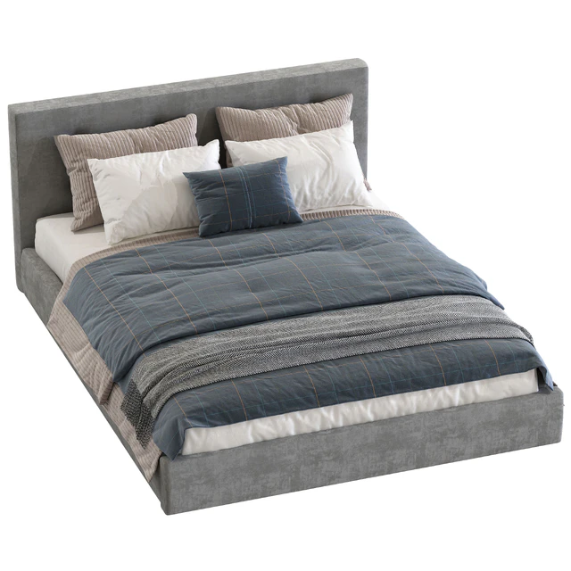 Bed Cushy Upholstered Platfrom Bed — Descargar