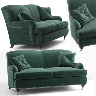 Oxford sofa, Kent Emerald, by Ethan Allen — Ver 1
