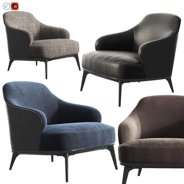 Leslie Armchair Minotti — Скачать