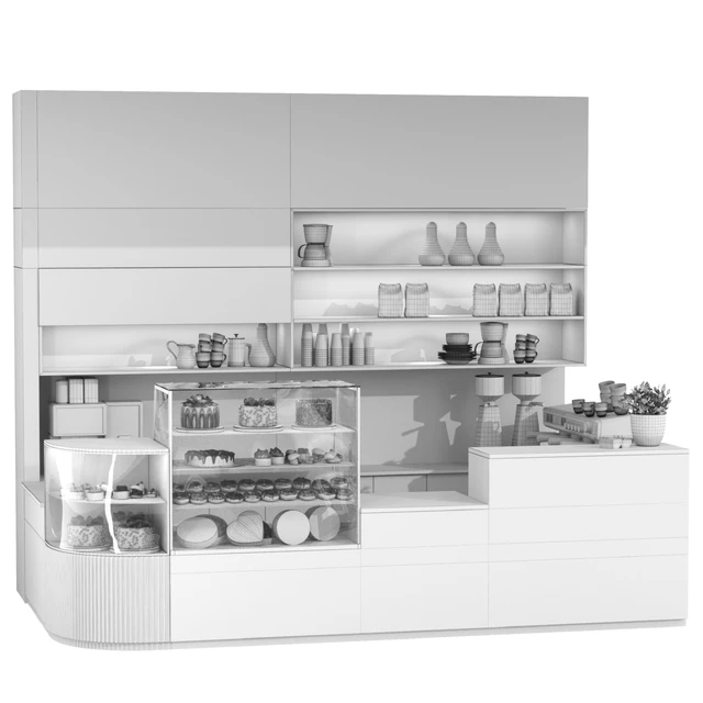 Coffee house with desserts — Descargar