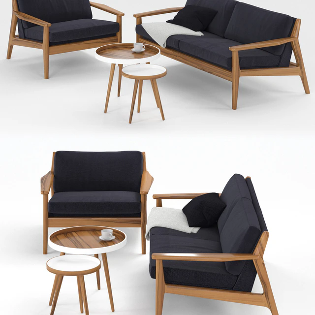 Scandinavian sofa and chair — Скачать