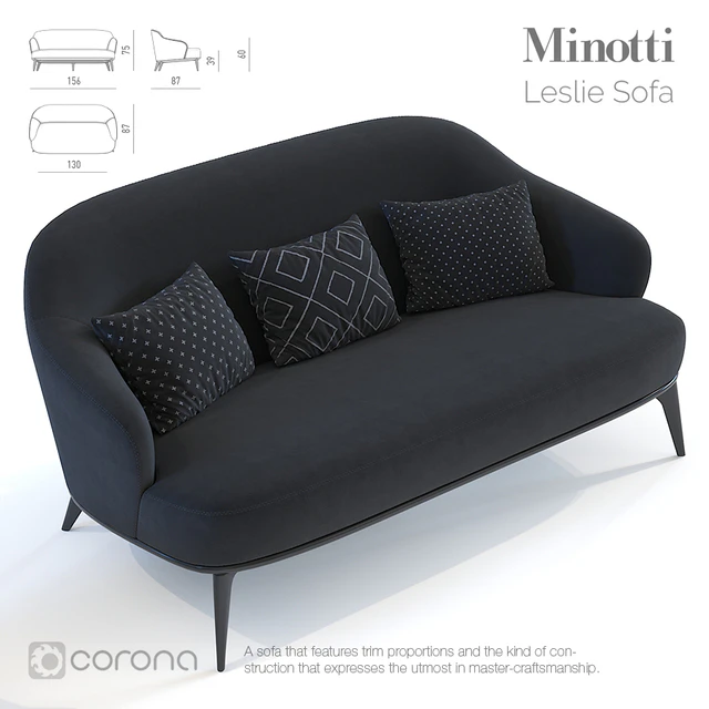 Minotti Leslie Sofa — Descargar