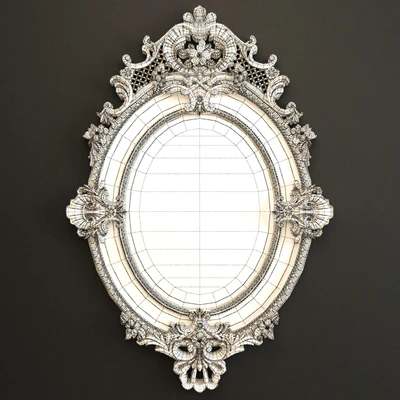 19th Century French Louis XV Fine Gilt Carved Oval Mirror — Вид 3