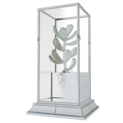 Cactus in a vase on a stand — Ver 3
