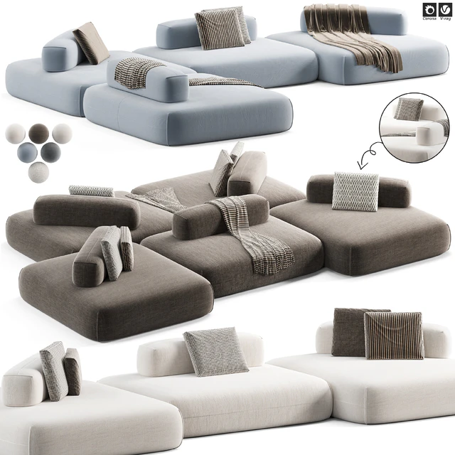 Modular sofa Flow Plus by Aatom — Descargar
