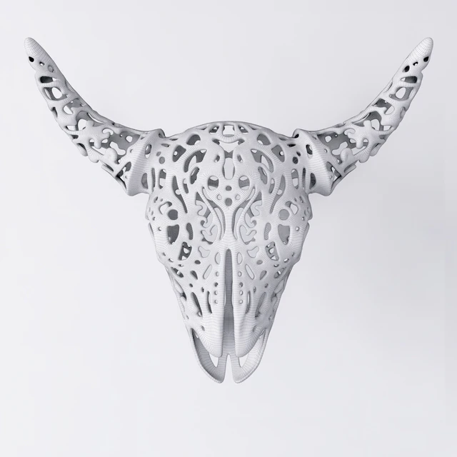 Buffalo 3D Skull Tallado — Descargar