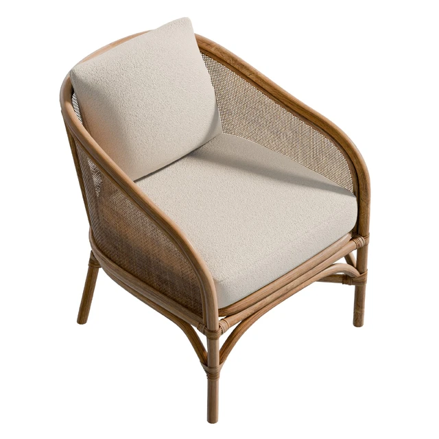 Captiva Rattan Upholstered Accent Chair — Descargar