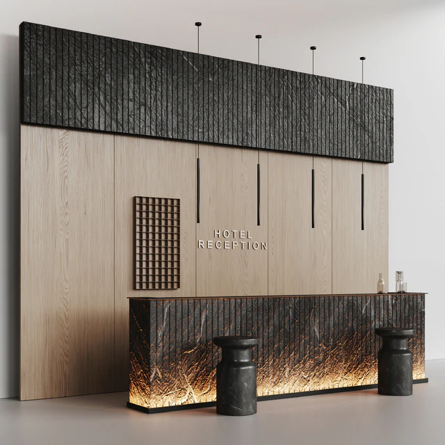 Stone natural hotel reception — Descargar