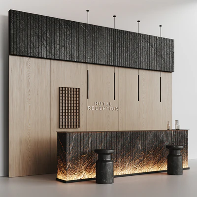 Stone natural hotel reception — Ver 3
