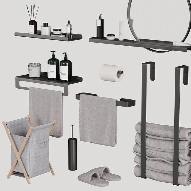 Bathroom and toilet accessories set — Descargar