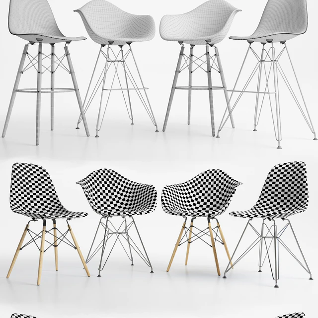 Eames Plastic Side Chairs GRAY — Descargar