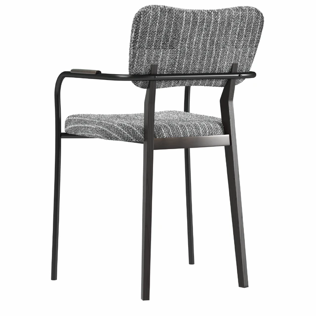 Klee Gray Bouclé Dining Chair — Descargar