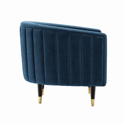 Fluted Juno Velvet Occasional Chair — Ver 4