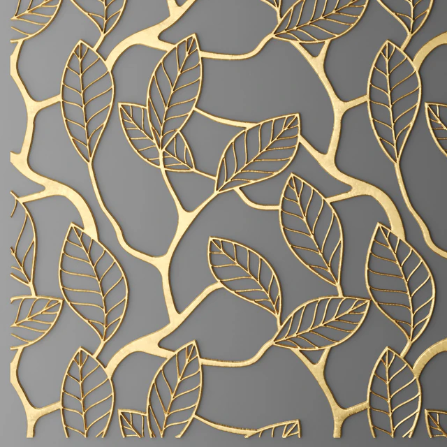 Panel, Lattice, panel, pattern, art, abstraction, decorative, interior, wall decor, gold, luxury, leaf — Descargar