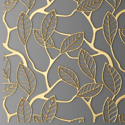 Panel, Lattice, panel, pattern, art, abstraction, decorative, interior, wall decor, gold, luxury, leaf — Ver 4