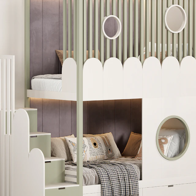 Designer two-level bed Kids room — Descargar