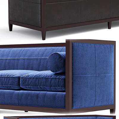Baker Archetype Wood Banded Sofa No. 6370-98 — Ver 2