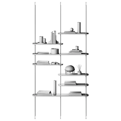 Minimalistic wooden shelving with decor — Вид 4