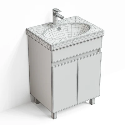 Sanita Luxe NEXT 60 washbasin with Sensea Line 60 cabinet — Ver 3