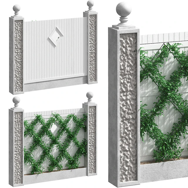 Fence with landscaping — Descargar