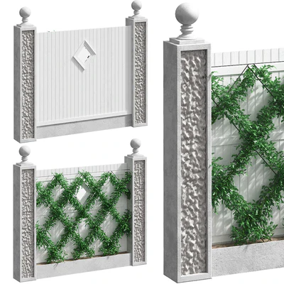 Fence with landscaping — Ver 1