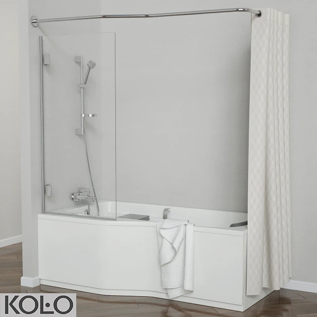 Set baths Comfort Plus TM KOLO with glass curtains and soft — Descargar