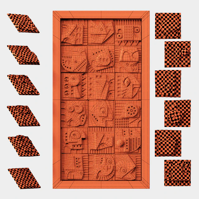 Panel decorative cube square n3 / Panel decorative from cubes square # 3 — Descargar