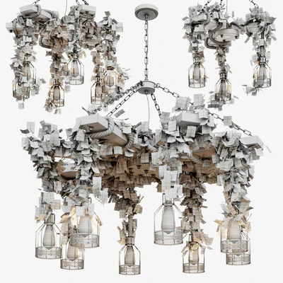 Wood Ceiling Lamp with Rope — Вид 7