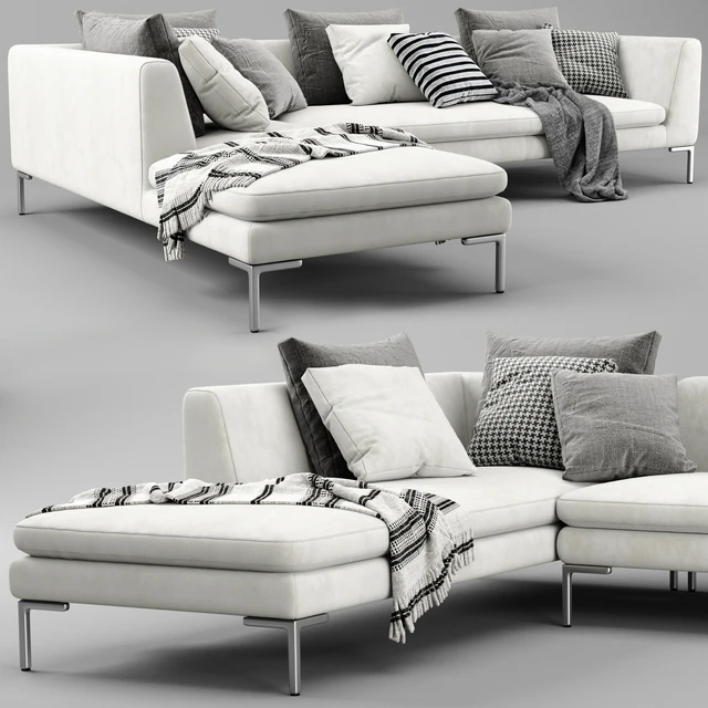 B&B Charles Chaise Longue Sofa — Скачать