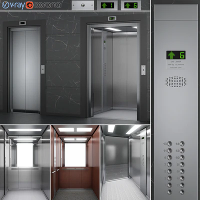 OTIS 2000 R elevator (5 cab finishes) — Ver 1
