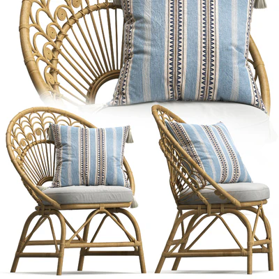 Rattan Vintage Armchair Peacock — Вид 5
