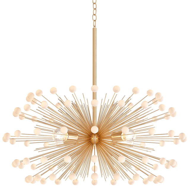 White Beaded Urchin Chandelier Sputnik — Скачать
