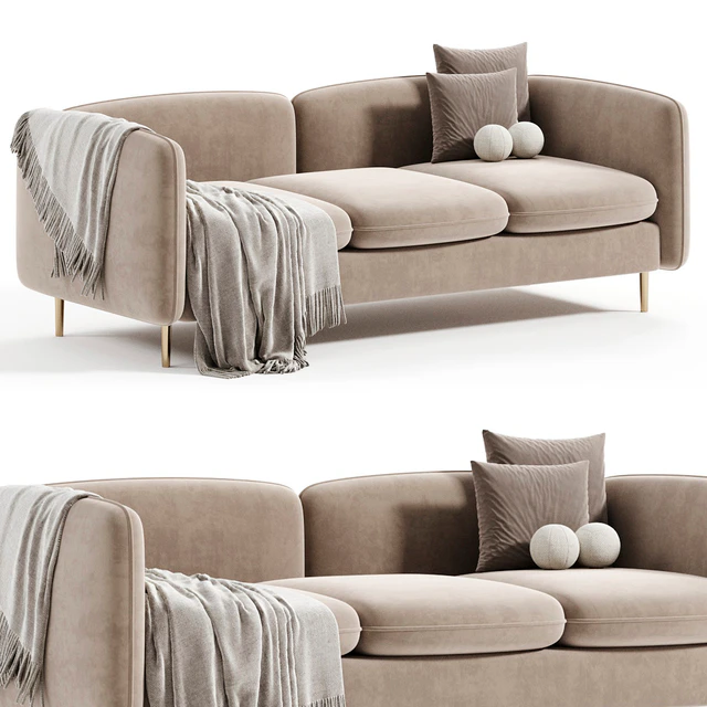 Ivy White Flannelette Loveseat Fabric 2 Seater Sofa — Скачать