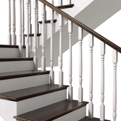 Staircase in classic style.Classic Modern interior stair — Ver 6