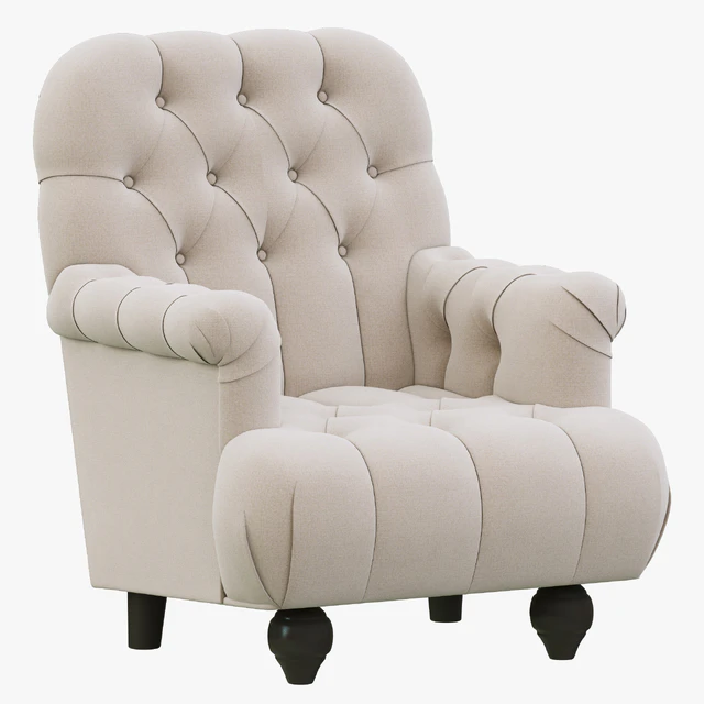 Restoration Hardware 1860 Napoleonic Tufted Upholstered Chair — Скачать