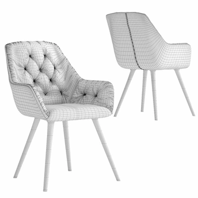 Chair with Armrest Kira Gray — Ver 3